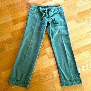 Women’s Prana low rise cotton Pant w/ embroidery S